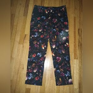 Adam Lippes Floral Print Cigarette Pants